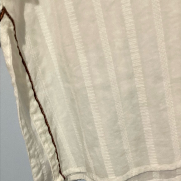 Sigrid Olsen Signature Embroidered Cotton Blouse Large NWT flaw inside shoulder - Picture 7 of 9